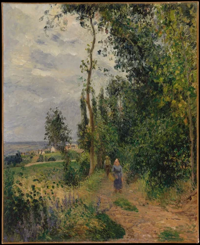 Côte des Grouettes, near Pontoise by Camille Pissarro, painting, 1878