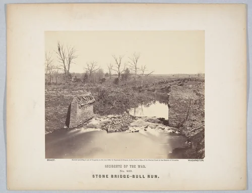 Stone Bridge - Bull Run by Mathew Brady, photograph, 1862