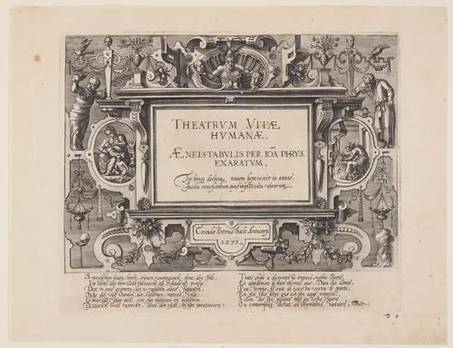 Frontispiece, from Theatrum Vitae Humanae (The Ages of Man) by Jan Wierix, print, 1577