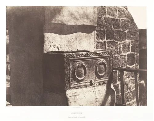 Jérusalem, Sarcophage judaïque by Auguste Salzmann, photograph, 1854-1859