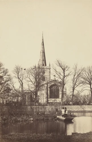 Church from a River Bank by Philip Henry Delamotte, photograph, 1857