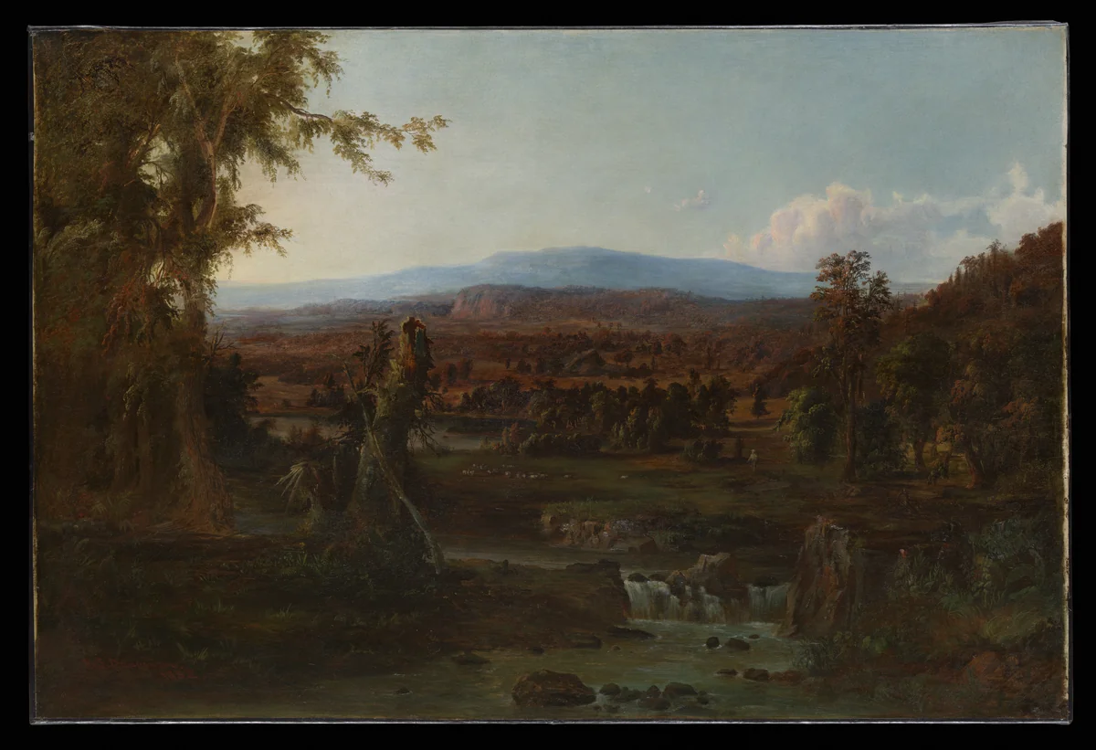 Landscape with Shepherd by Robert S. Duncanson, artwork, 1852