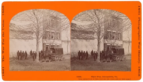 "Slave Pen, Alexandria, Virginia" by Taylor & Huntington, photograph, 1862