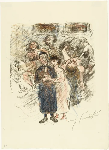Aline and the Minister (Aline und der Pfarrer) from The Queen of Golconda (Die Königin von Golkonde) by Lovis Corinth, print, 1920