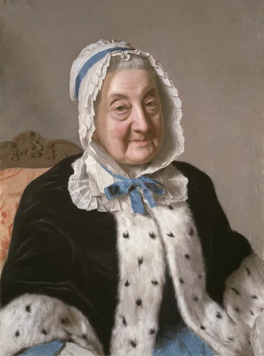 Portrait of Marthe Marie Tronchin by Jean-Étienne Liotard, drawing, 1758-1761
