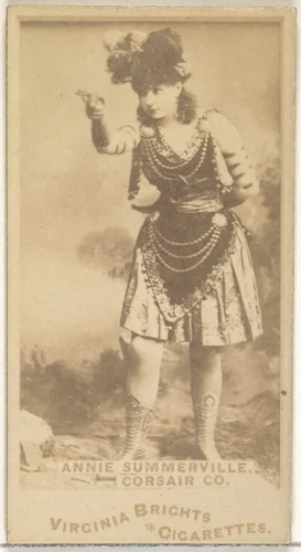 Annie Summerville, Corsair Co., from the Actors and Actresses series (N45, Type 1) for Virginia Brights Cigarettes by Allen & Ginter, photograph, 1885-1891