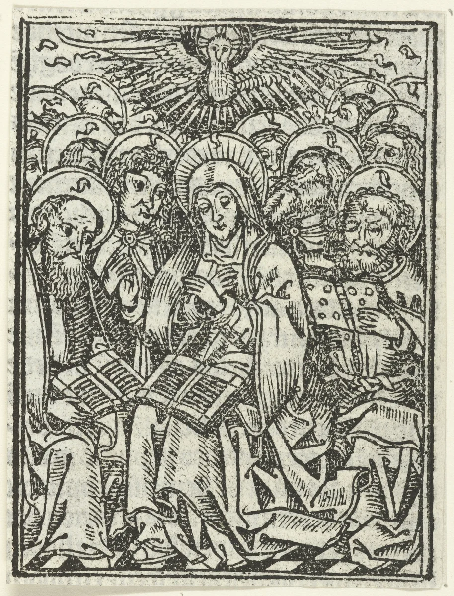 Pinksteren by Unknown, print, 1490-1500