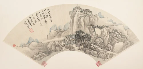 Mountains after Rain by Wang Hui (王翚), painting, 1695