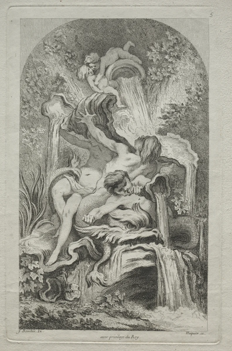 Book of Fountains: No. 5 by Gabriel Huquier, print, 1731-1741
