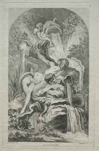 Book of Fountains: No. 5 by Gabriel Huquier, print, 1731-1741