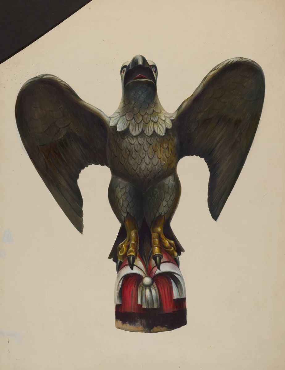 Pilot House Figure (Eagle) by Walter Hochstrasser, index of american design, 1937