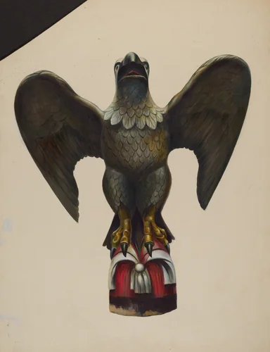 Pilot House Figure (Eagle) by Walter Hochstrasser, index of american design, 1937