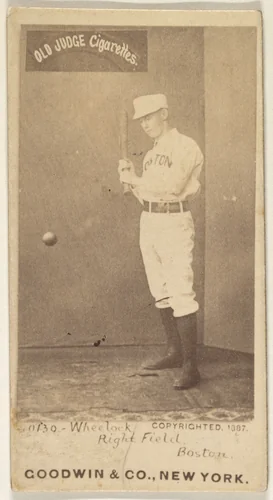 Wheelock, Right Field, Boston, from the Old Judge series (N172) for Old Judge Cigarettes by Goodwin & Company, photograph, 1887