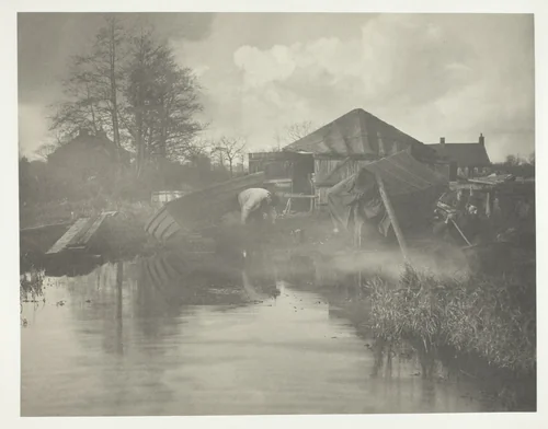 A Norfolk Boat-Yard by Peter Henry Emerson, photograph, 1886