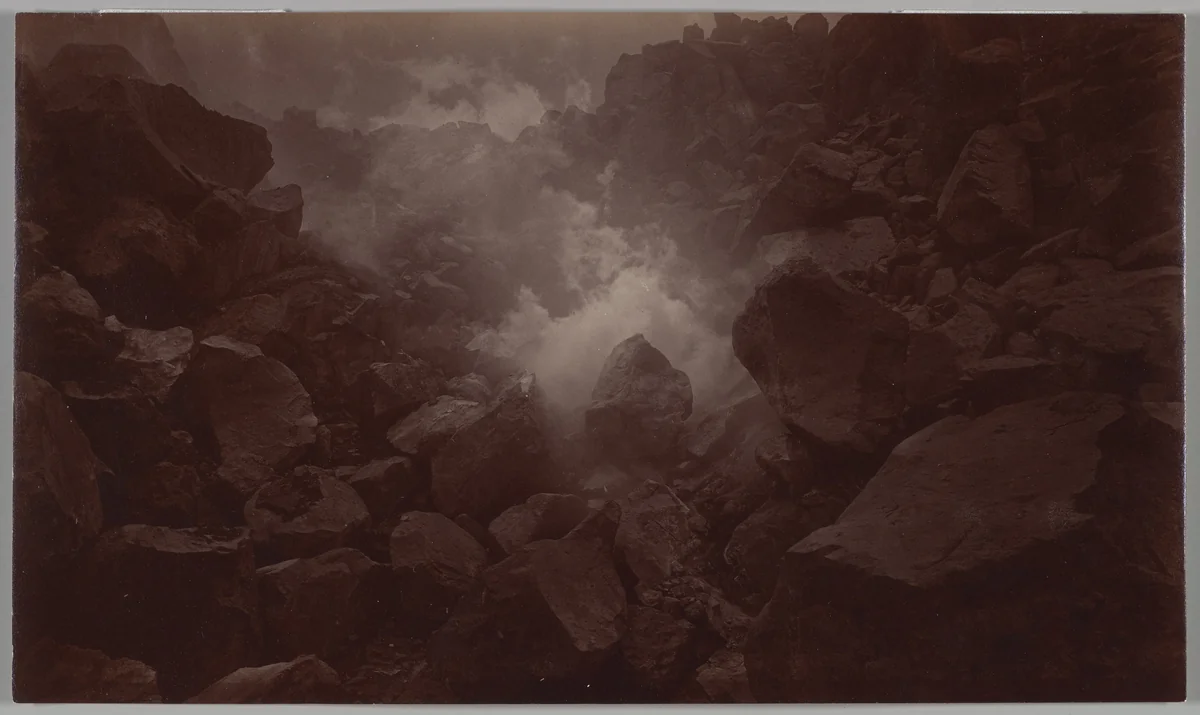 Crater of Volcano, Quetzaltenango-Guatemala by Eadweard Muybridge, photograph, 1875