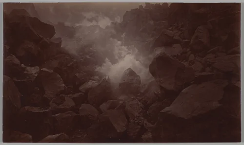 Crater of Volcano, Quetzaltenango-Guatemala by Eadweard Muybridge, photograph, 1875