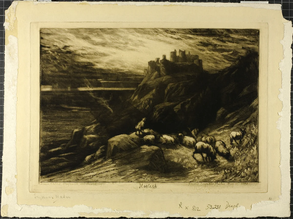 Harlech, No. II by Francis Seymour-Haden, print, 1880