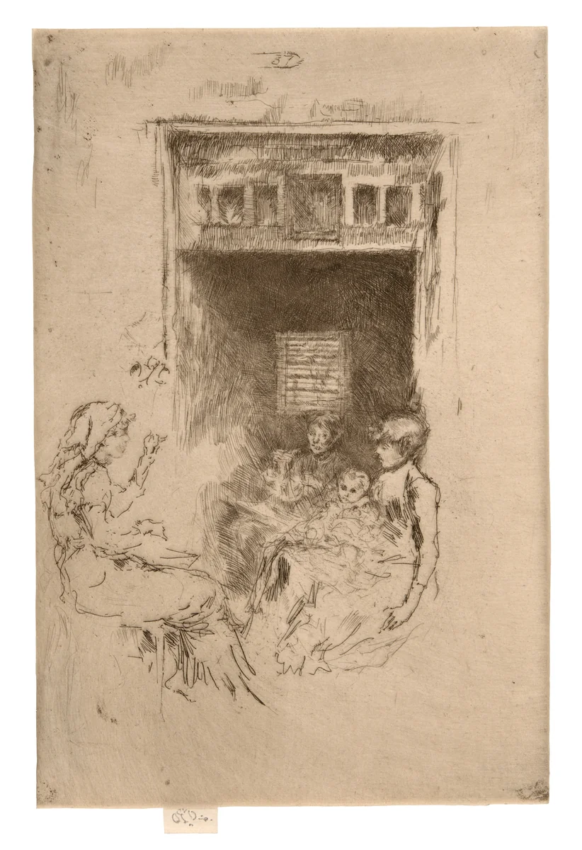 Bead Stringers by James McNeill Whistler, print, 1880