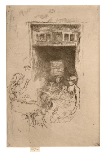 Bead Stringers by James McNeill Whistler, print, 1880