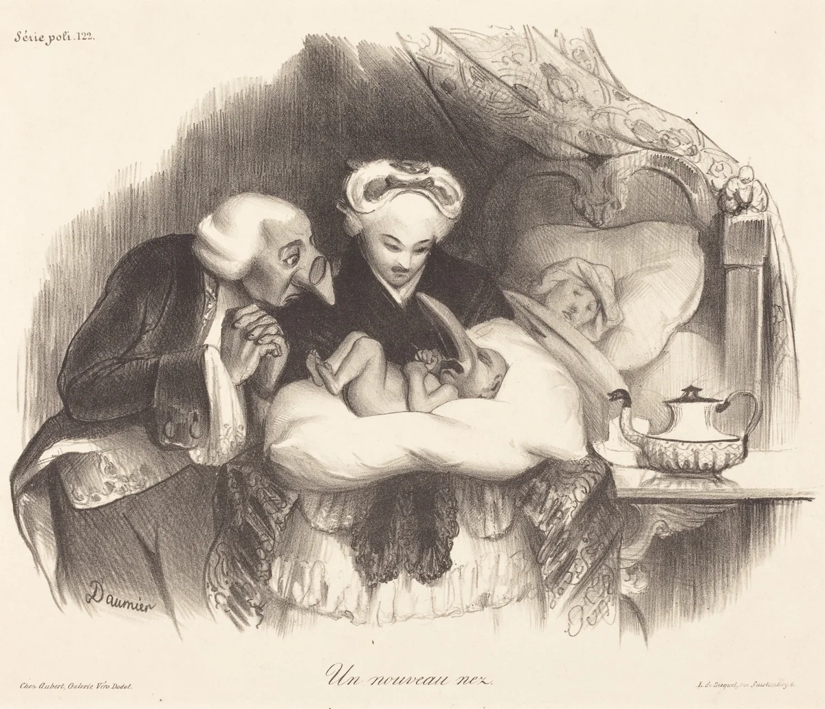 Un nouveau nez by Honoré Daumier, print, 1833