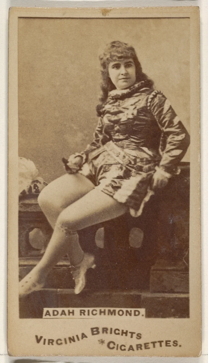 Adah Richmond, from the Actors and Actresses series (N45, Type 1) for Virginia Brights Cigarettes by Allen & Ginter, photograph, 1885-1891