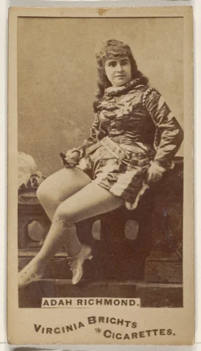 Adah Richmond, from the Actors and Actresses series (N45, Type 1) for Virginia Brights Cigarettes by Allen & Ginter, photograph, 1885-1891