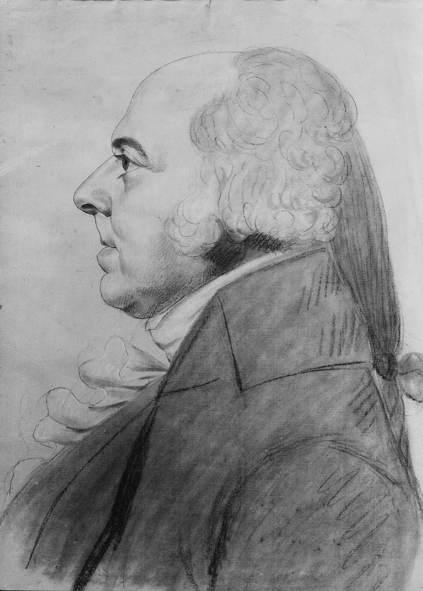 John Adams by Charles Balthazar Julien Févret de Saint-Mémin, artwork, 1800-1801
