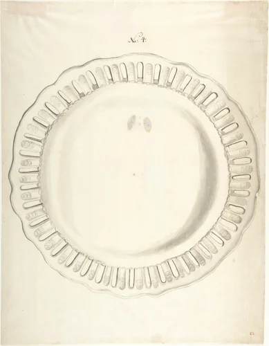 Design for a Plate by anonymous, drawing, 1765-1795