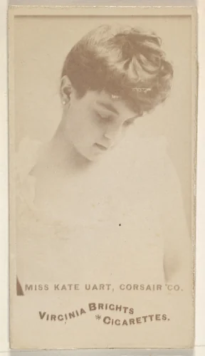 Miss Kate Uart, Corsair Co., from the Actors and Actresses series (N45, Type 6) for Virginia Brights Cigarettes by Allen & Ginter, photograph, 1885-1891