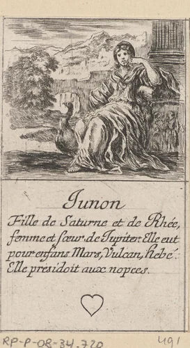 Juno by Stefano della Bella, print, 1620-1664