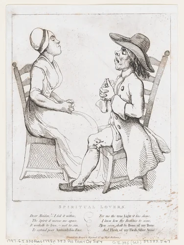 Spiritual Lovers by Thomas Rowlandson, print, 1797