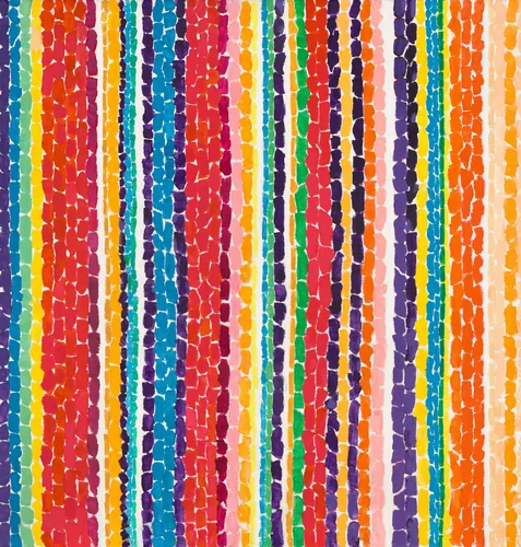Tiptoe Through the Tulips by Alma Thomas, painting, 1969