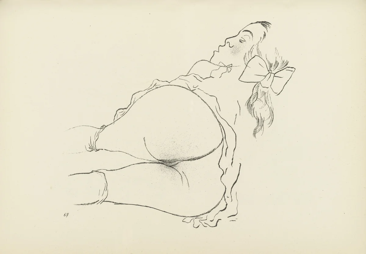 Allein (plate, folio 82) from Ecce Homo by George Grosz, illustrated book, 1922