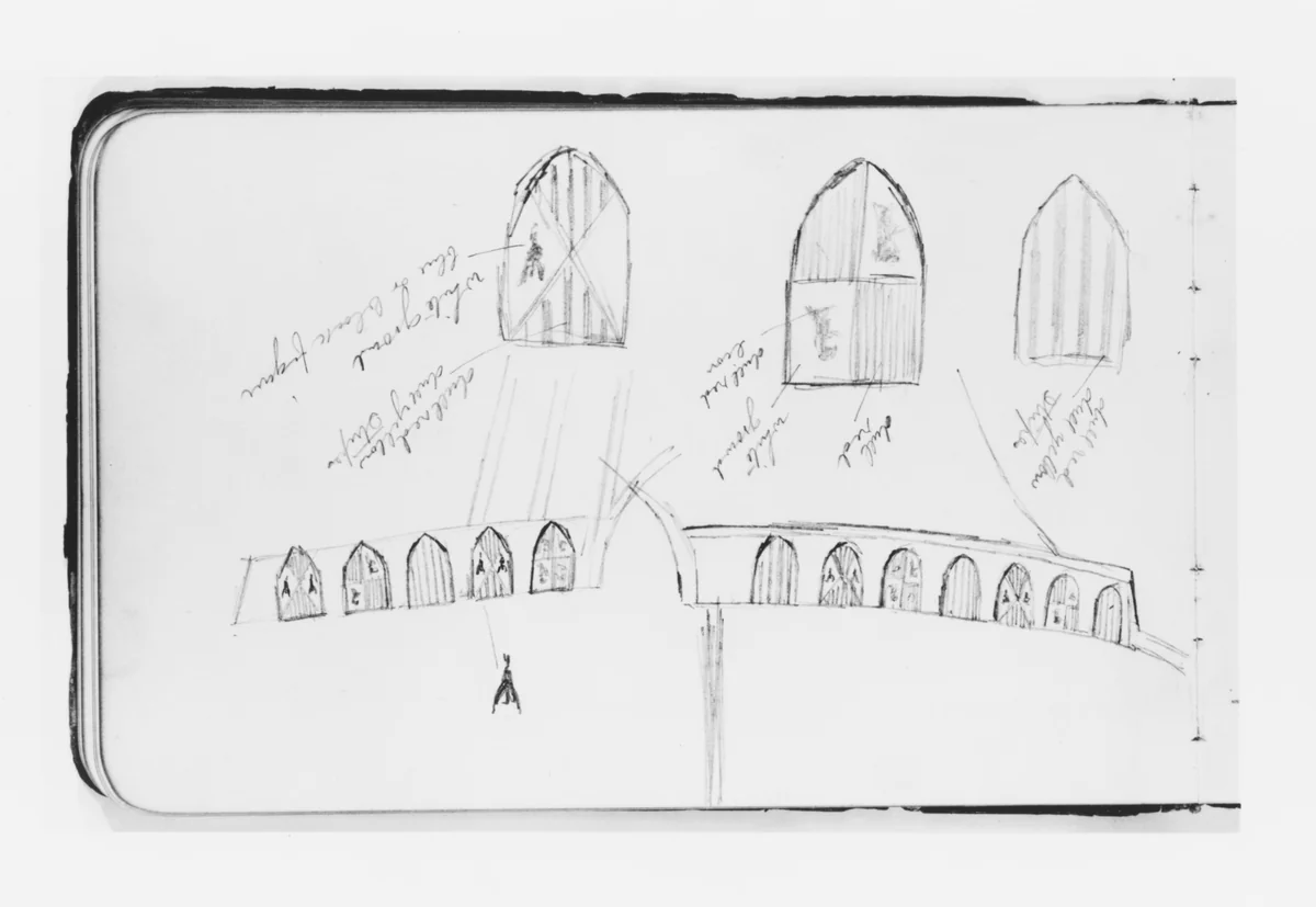 Studies of Coats of Arms for the Landing of Columbus (from Sketchbook) by Albert Bierstadt, artwork, 1891