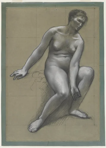 Study for the Mother in The Fisherman's Family by Pierre Puvis de Chavannes, drawing, 1870-1880