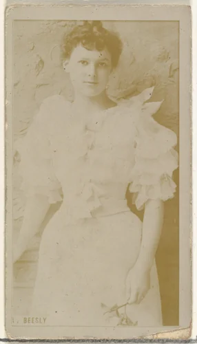 Miss Beesly, from the Actors and Actresses series (N145-8) issued by Duke Sons & Co. to promote Duke Cigarettes by W. Duke, Sons & Co., photograph, 1890-1895