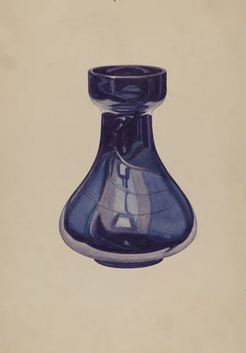Cobalt Vase by Henry Moran, index of american design, 1940