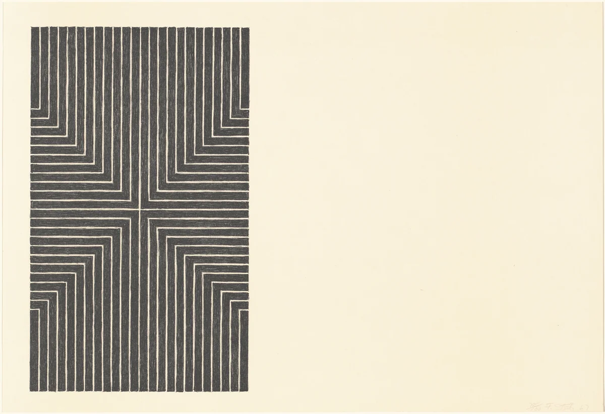 Die Fahne Hoch! (Raise the Flag!) from Black Series I by Frank Stella, portfolio, 1967