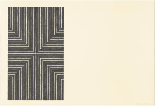 Die Fahne Hoch! (Raise the Flag!) from Black Series I by Frank Stella, portfolio, 1967