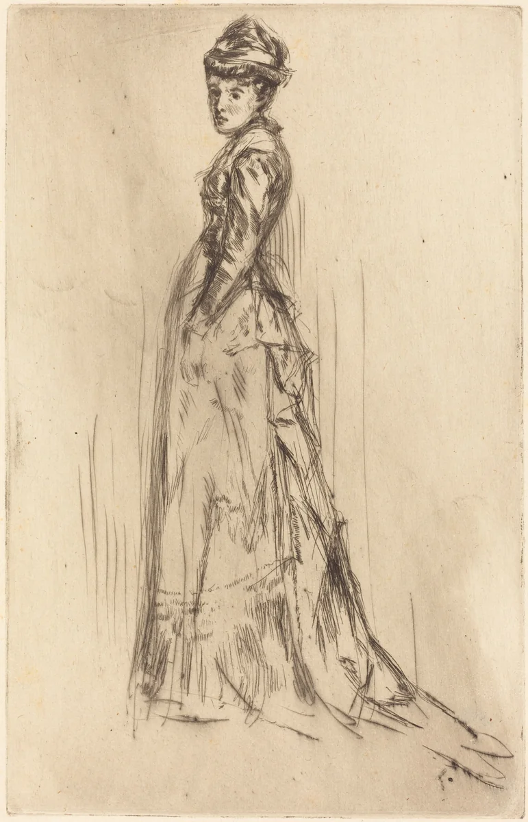 The Silk Dress by James McNeill Whistler, print, 1873