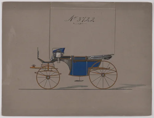 Design for Landaulet, no. 3722 by Brewster & Co., drawing, 1881