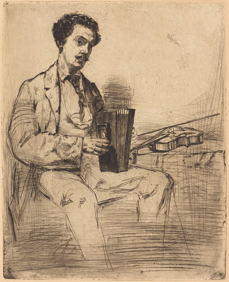 Ross Winans by James McNeill Whistler, print, 1861