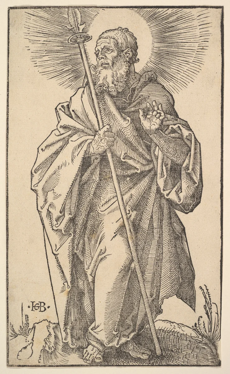 St. Thomas, from "Christ and the Apostles" by Hans Baldung, print, 1519