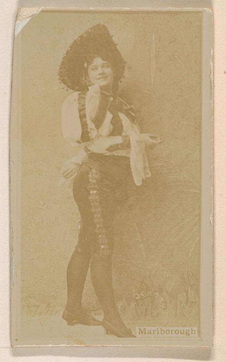 Miss Marlborough, from the Actresses series (N245) issued by Kinney Brothers to promote Sweet Caporal Cigarettes by Kinney Brothers Tobacco Company, photograph, 1890