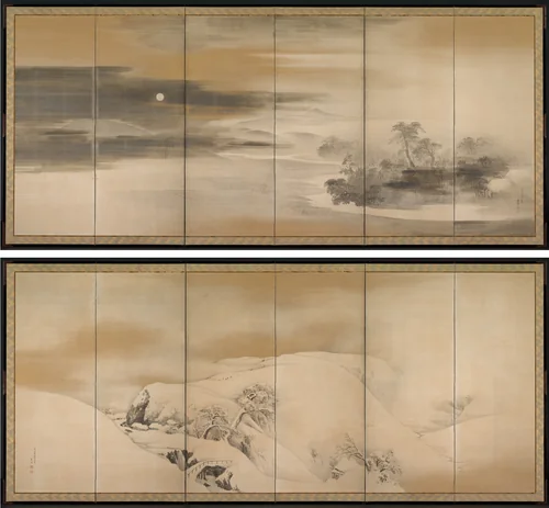 Summer Night; Winter Day by Maruyama Ōkyo (円山応挙), painting, 1784