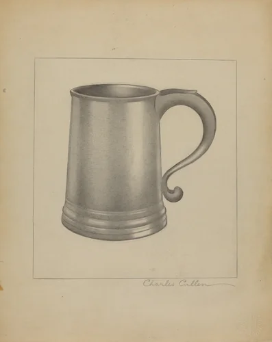 Pewter Mug by Charles Cullen, index of american design, 1936