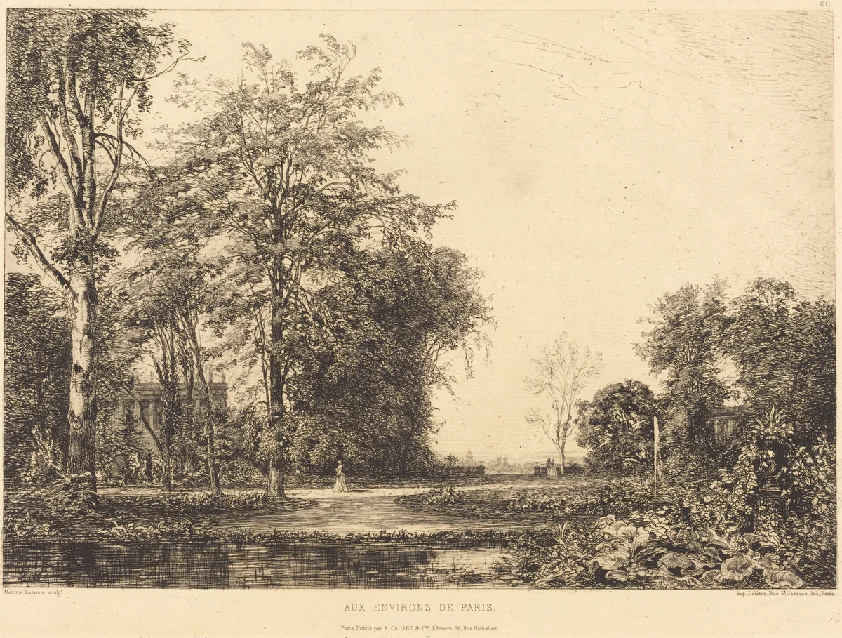 Aux environs de Paris by Maxime Lalanne, print, 1827-1886