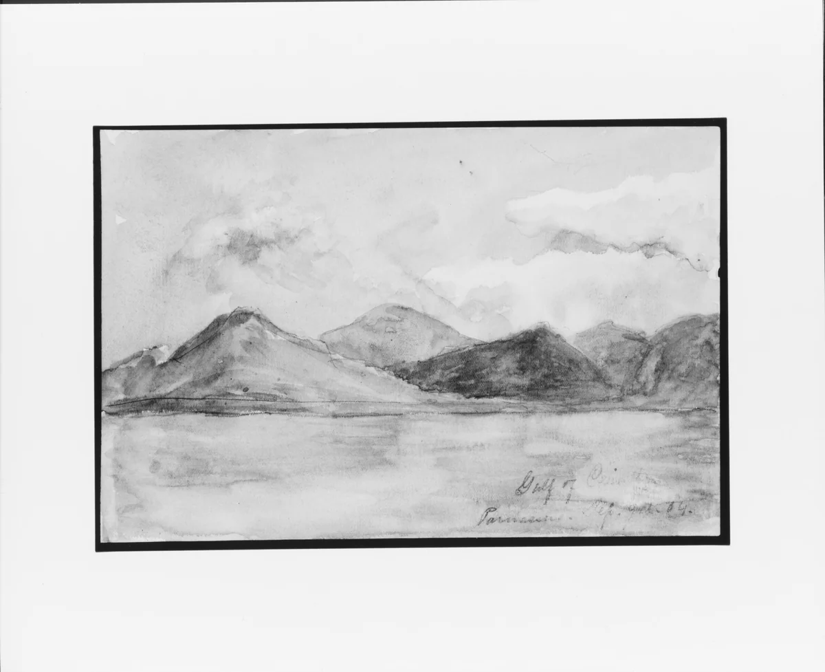 Gulf of Corinth (from Sketchbook) by Mary Newbold Sargent, artwork, 1904