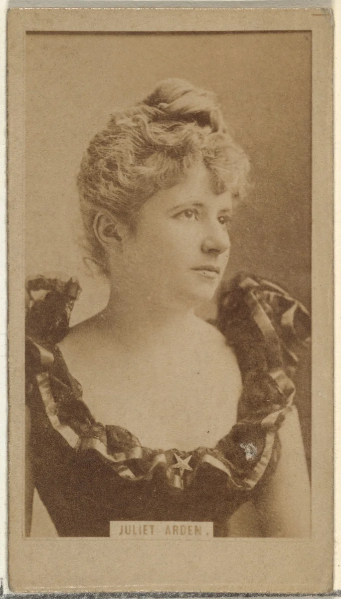 Julliet Arden, from the Actors and Actresses series (N145-8) issued by Duke Sons & Co. to promote Duke Cigarettes by W. Duke, Sons & Co., photograph, 1890-1895