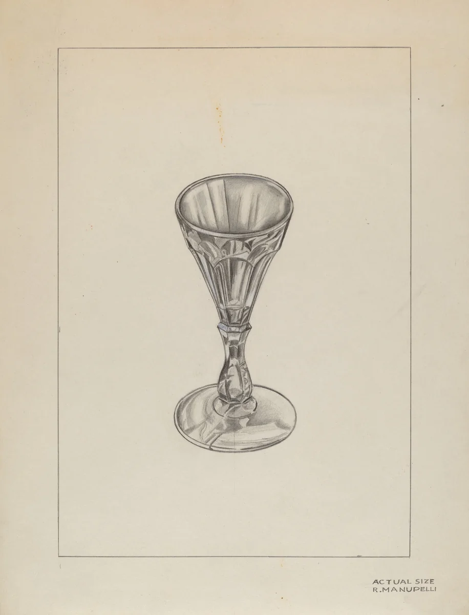 Wine Glass by Raymond Manupelli, index of american design, 1935-1942